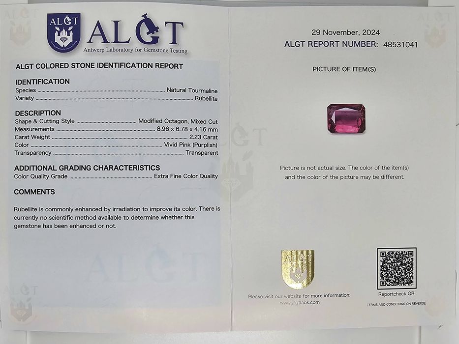 Rubelita Turmalina Natural Pedra Preciosa