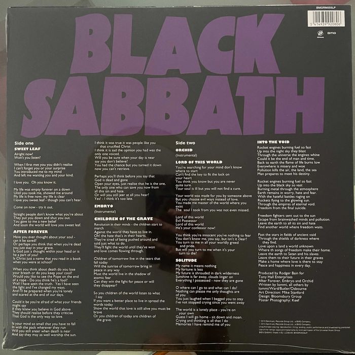 LP Black Sabbath - Master Of Reality