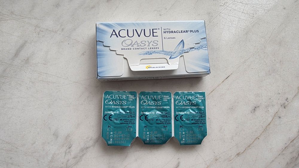 Soczewki kontaktowe dwutygodniowe Acuvue Oasys -6,0 3 sztuki