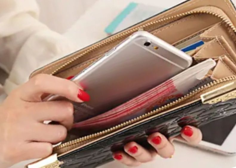 Жіночий гаманець /женский кошелек / Клатч / Портмоне чёрный лаковый