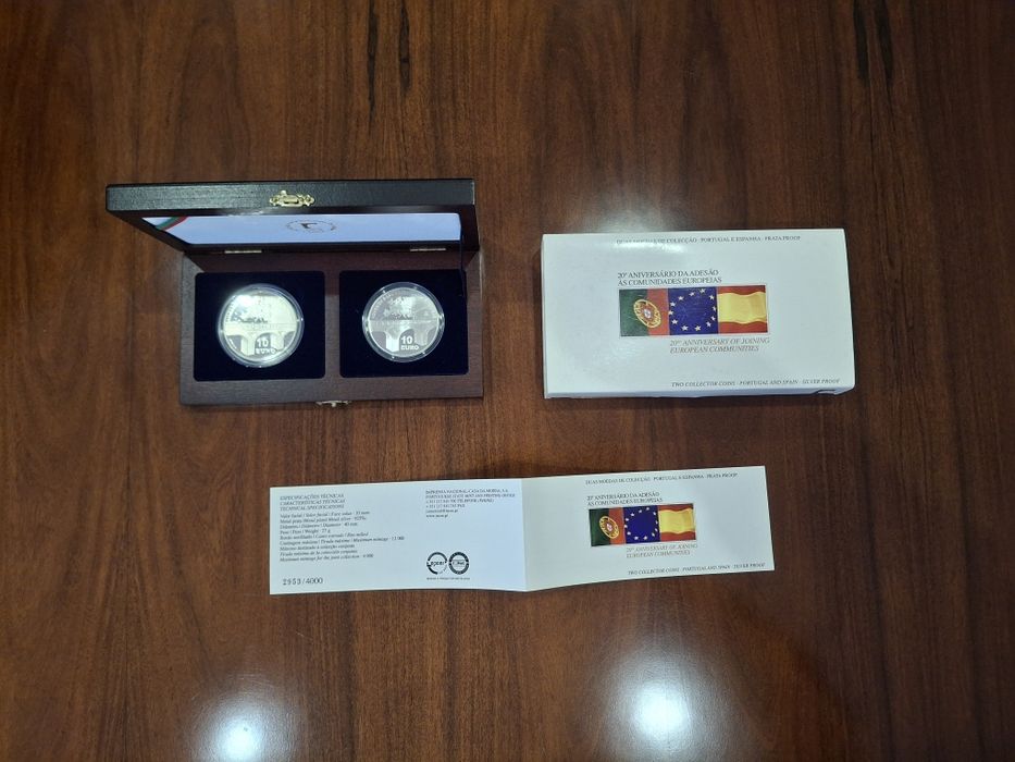 Moedas Prata Proof (20⁰ Aniv. Adesão às Comunidades Europeias)