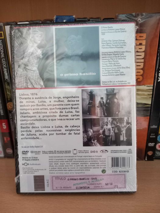 Dvd O PRIMO BASÍLIO Filme Português de 1959 António Vilar Dolores Eça