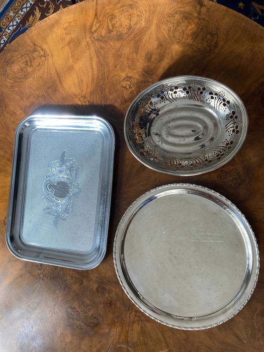 Zestaw tac retro, PRL, vintage