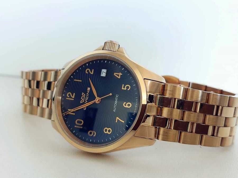 Zegarek męski damski unisex Glycine Combat Classic 36 GL0343 ZŁOCONY