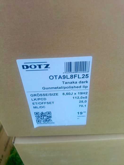 Nowe felgi aluminiowe DOTZ 8,5jx19 et25 5x112 Audi Mercedes Vw Audi