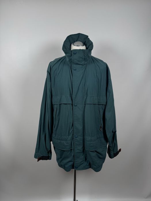 Vintage lekka kurtka Timberland męska wiatrówka z chowanym kapturem XL