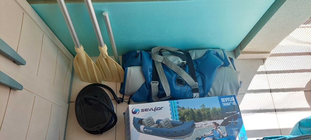 KAYAK  inflável de 2 lugares,  SEVILOR TAHAA, cor azul