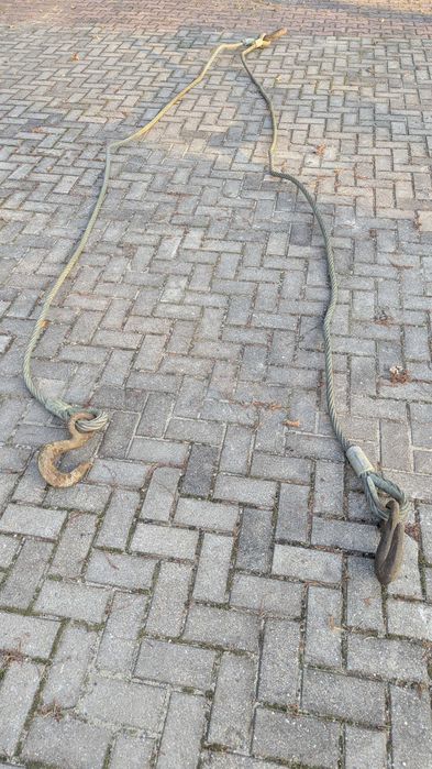 Zawiesie linowe 2C dwucięgnowe 5m zakończone hakami średn. 22mm 8 ton