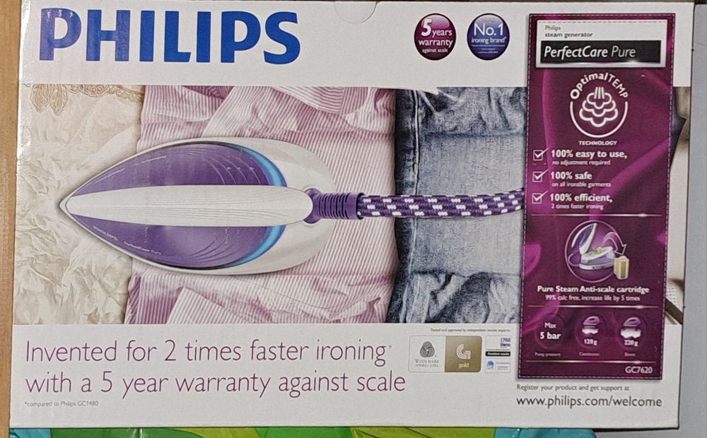 Ferro de engomar com caldeira Philips GC7620