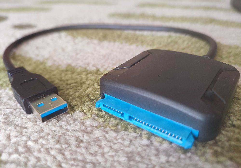 Adapter SSD, HDD 2,5'' 3,5'' SATA-USB 3.0 + zasilacz. Fabrycznie nowe.