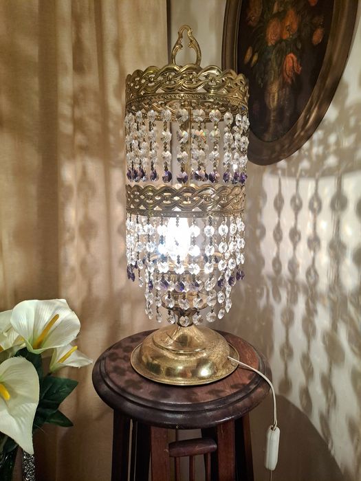 Candeeiro de mesa em cristal