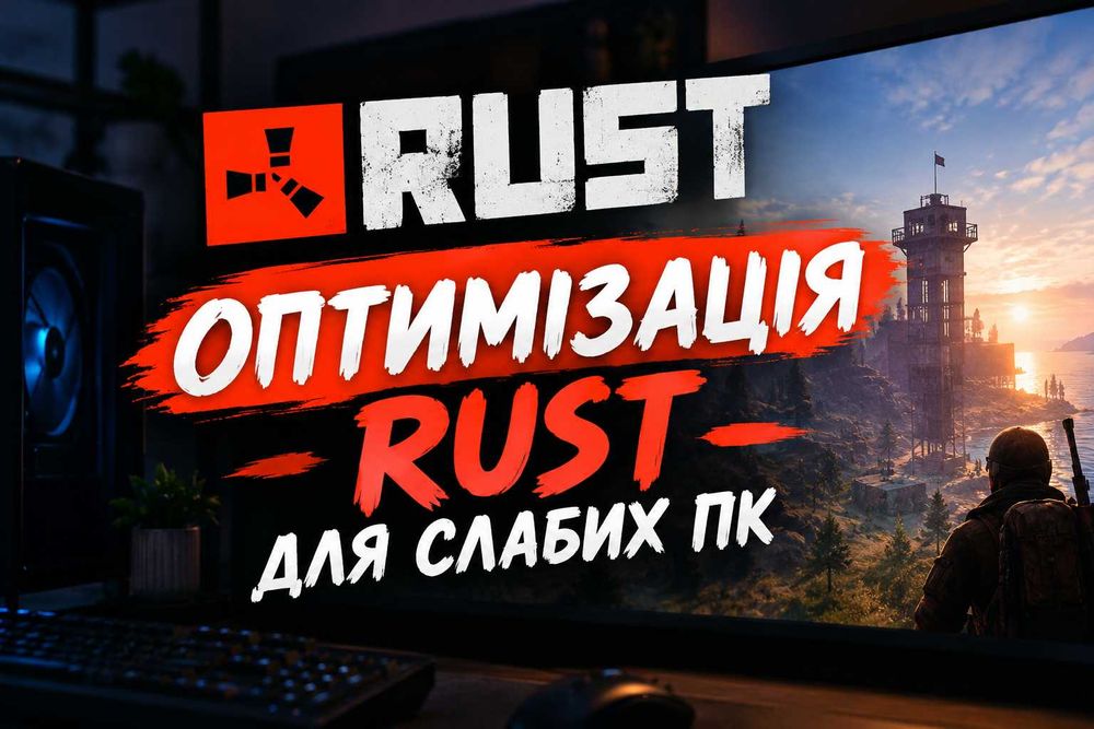 Оптимізація Rust для слабких ПК є Rust Optimization fost, Rust low end PC. Підвищитяти FPS Rust