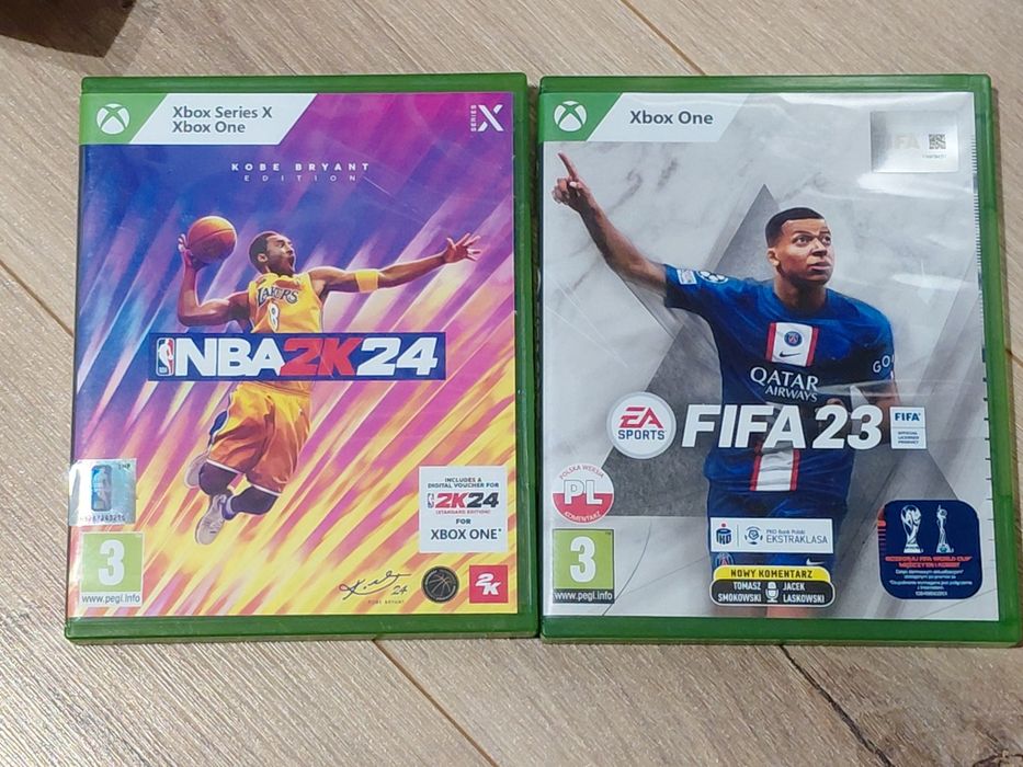FIFA 23 + NBA 2K24 Xbox One  – Zestaw Sportowy Stan  prawie idealny