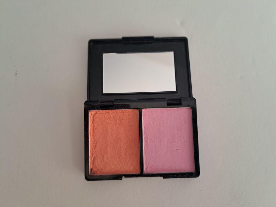 Sephora palete blush em 2 tons em caixa com espelho - rosa e coral