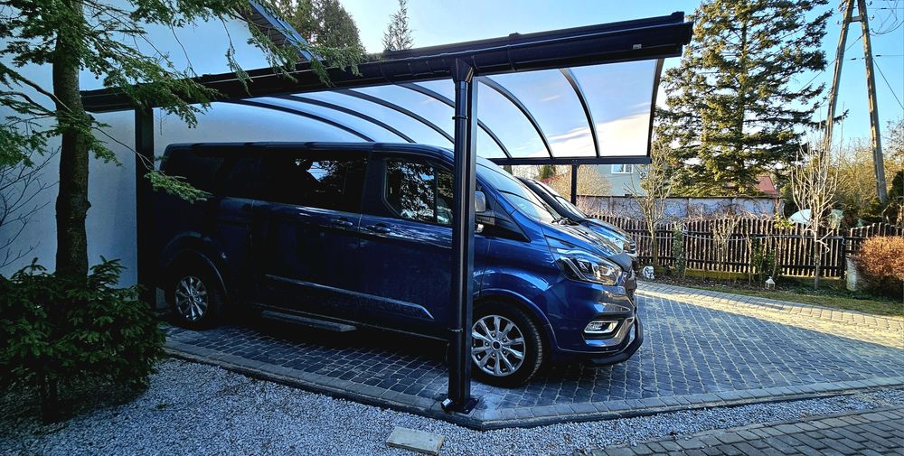 Wiata samochodowa 5,5x5,5m Antracyt