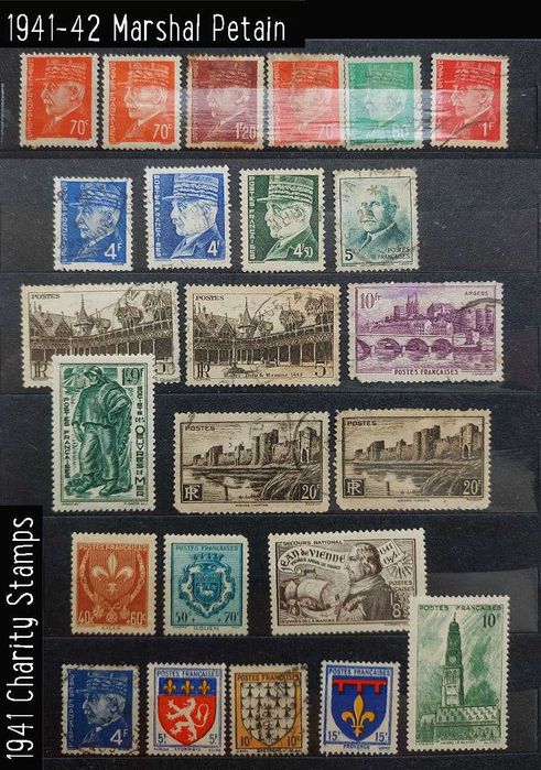 200-FR_05_Francja Znaczki_1941-42 zestaw