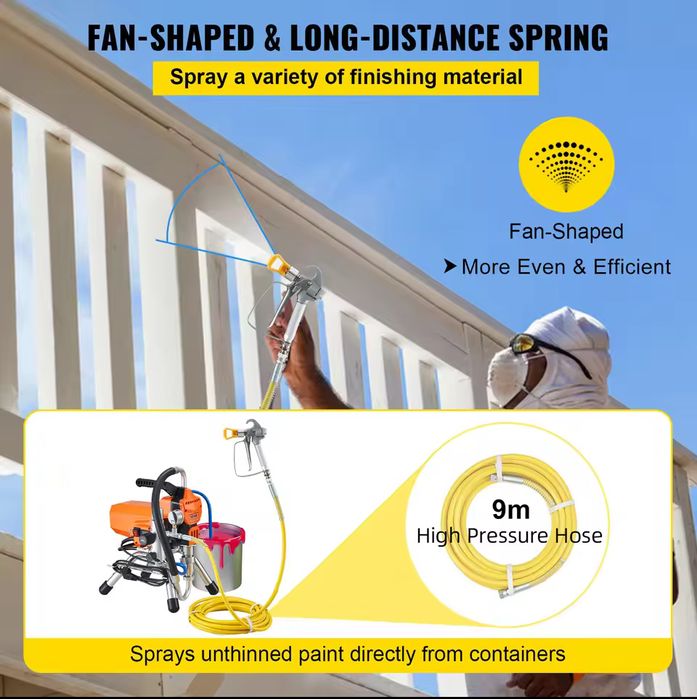 Maquina pintar com 9 metros mangueira