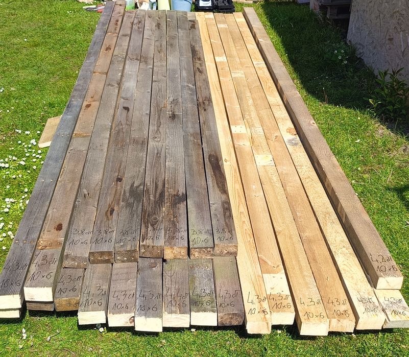 Kantówki belki konstrukcyjne drzewo 60x90x4500 oraz 3800