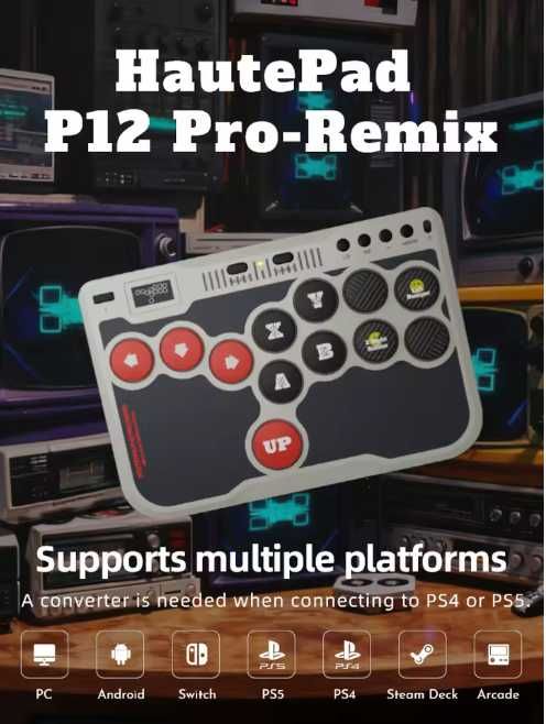 Аркадный контроллер хитбокс Haute42 Retro+ P12 Pro клавиатура файтстик