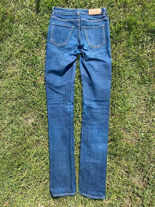 Spodnie damskie jeansy Acne 29x34 jeans navy granatowy style woman