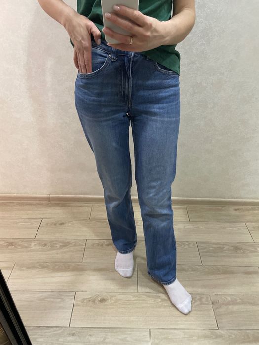 Прямі джинси H&M жіночі.  Джинси straight leg h&m