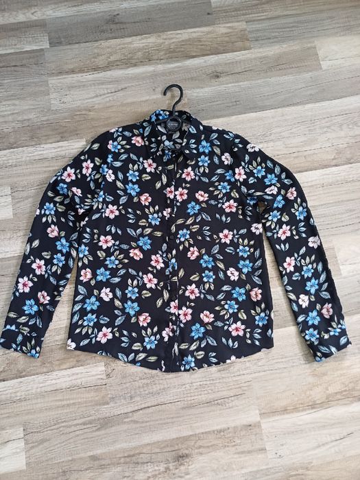 Czarna koszula w kwiaty Primark 36 S