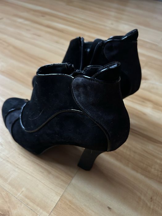 Botki zamszowe Palazzo nieocieplane