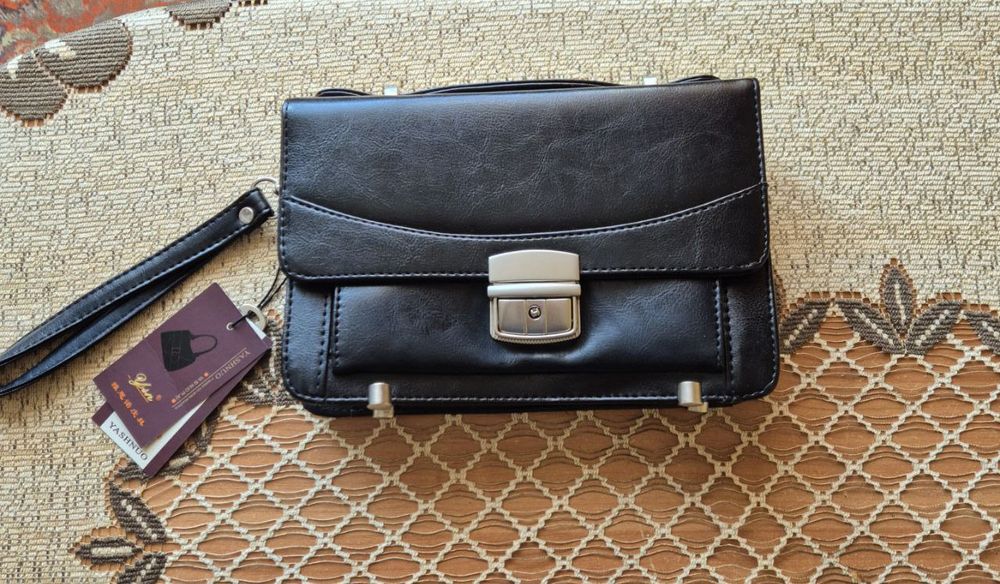 Барсетка мужская кожаная,новая