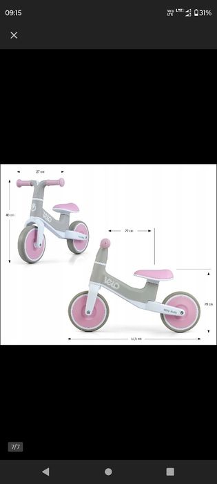 Milly Mally Rowerek Biegowy Velo Pink
