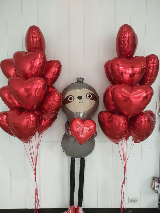 Гєлієві кульки, серця. Святкове оформлення та декор до 14 лютого. Київ