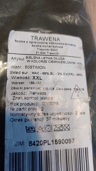 Bielizna męska Trawena
