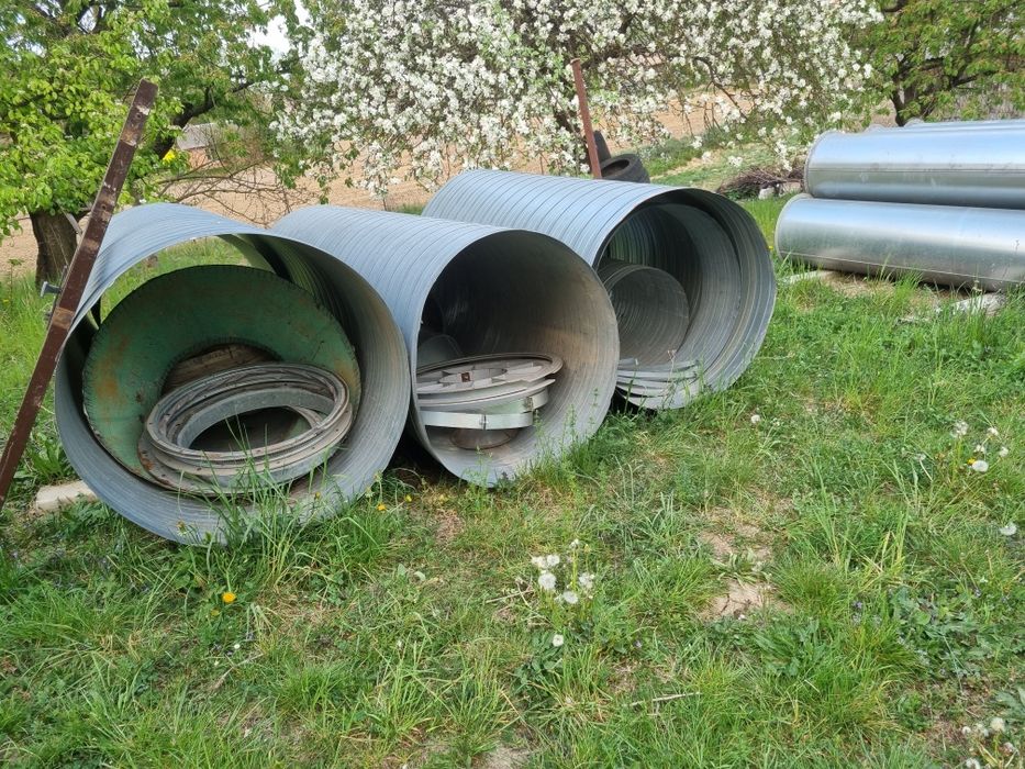 Rury różne średnice 40 cm 100 cm rura stalowa wyciąg wentylacja