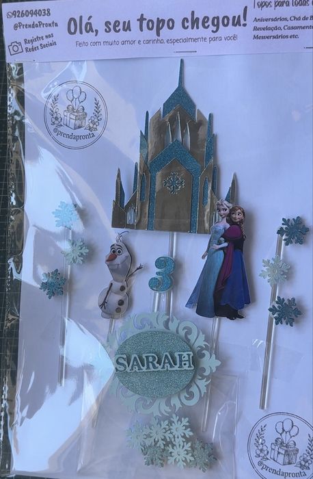 Topo de bolo frozen