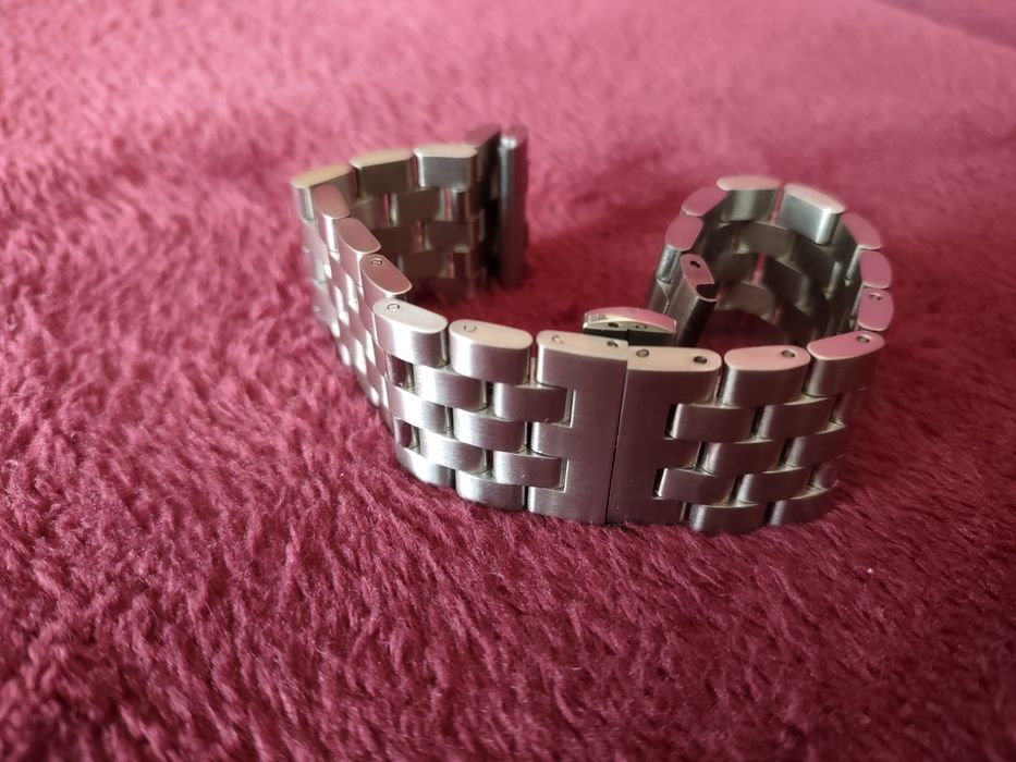 Bransoletka do zegarka z pełnymi ogniwami 22mm