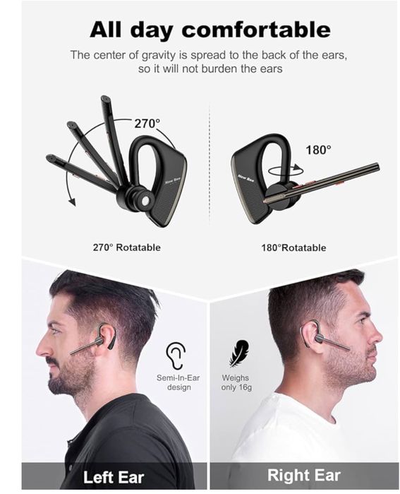 Bezprzewodowy zestaw słuchawkowy Bluetooth 5.2 New Bee M50