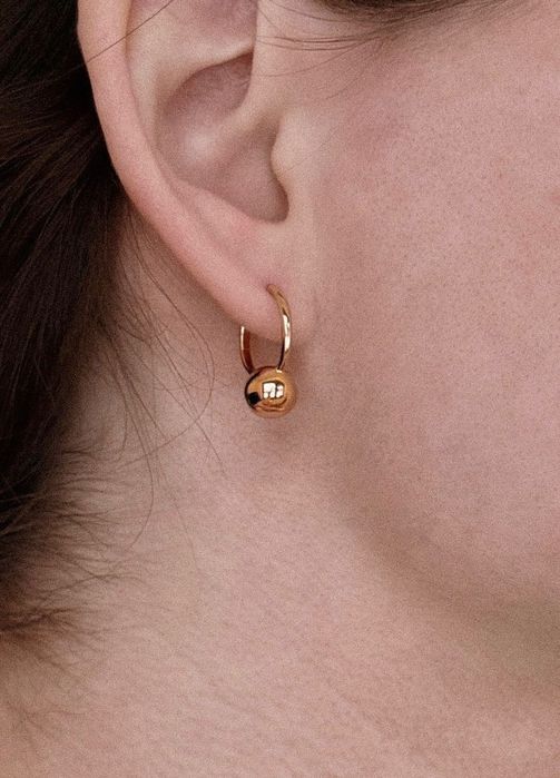 Kolczyki pozłacane 18k ze stali chirurgicznej 316l