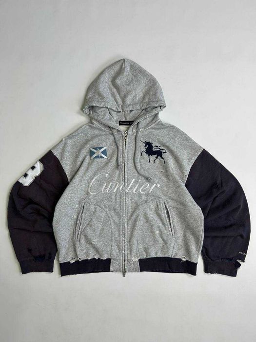 Project GRAILZ G/R gr кофта zip up худи серая зипка худі сіра зіп M L