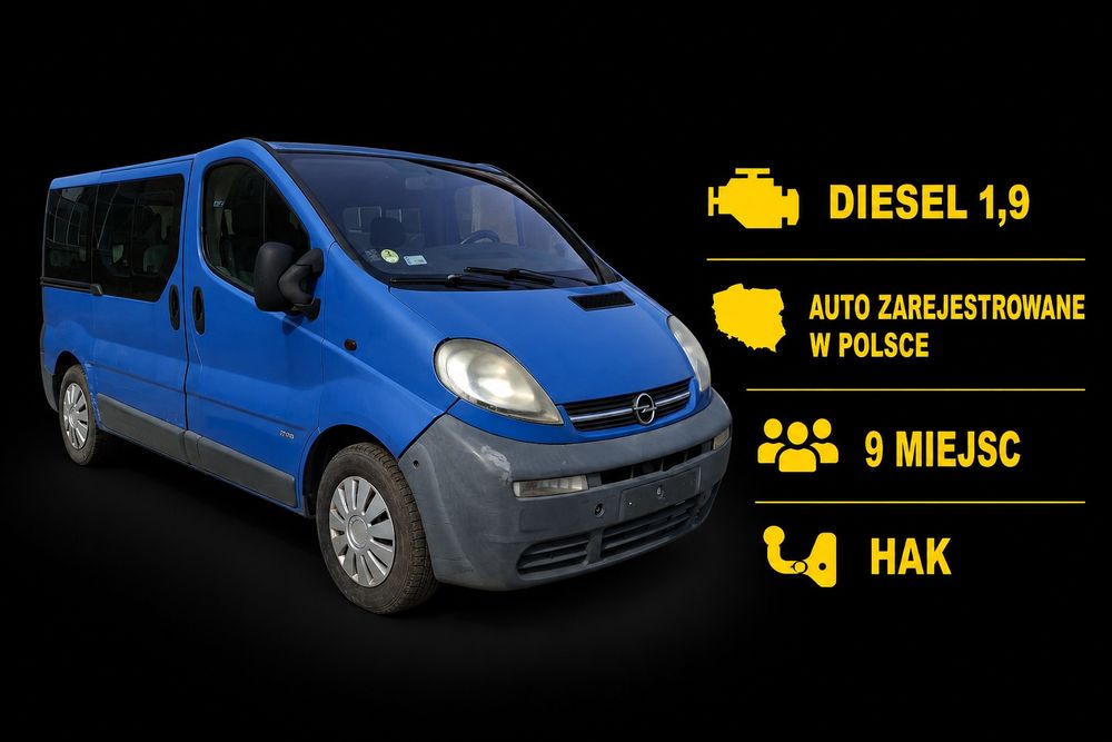 Opel Vivaro Renault Trafic diesel 9 osobowy hak zarejestrowany