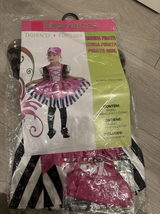 Diafarce carnaval menina pirata