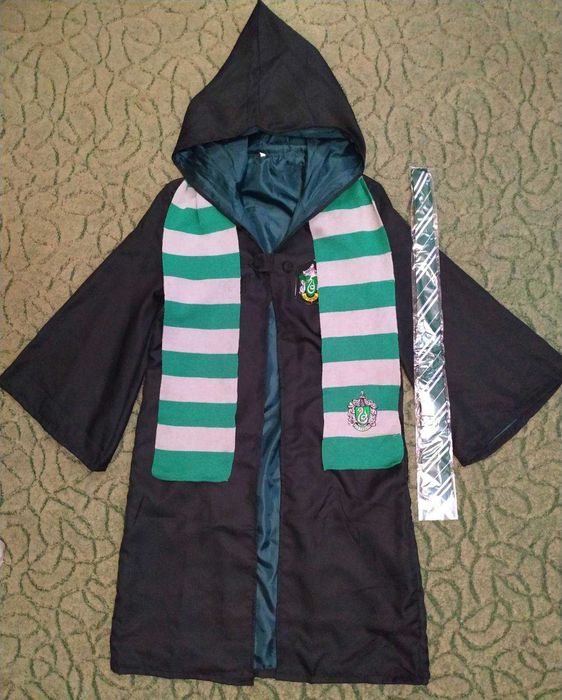 Карнавальный костюм, плащ Гарри Поттер Слизерин, размер L