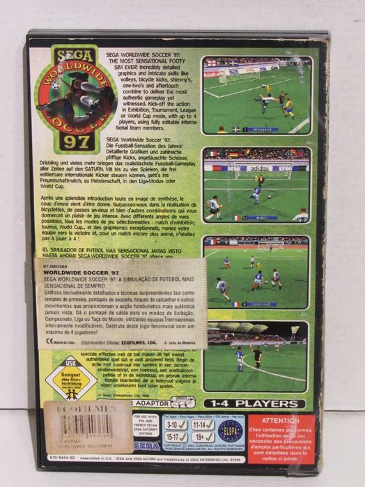Jogo Sega Saturn Sega Worldwide Soccer 97