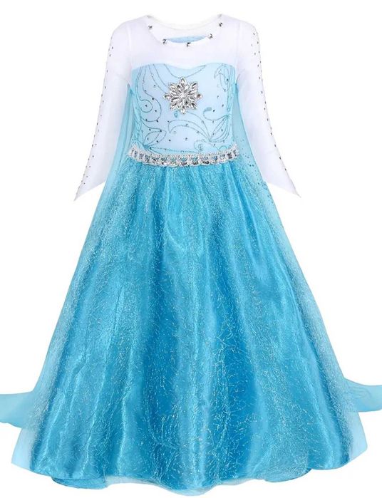 Nowy strój Elsa Elza, r. 122/128 przebranie bal