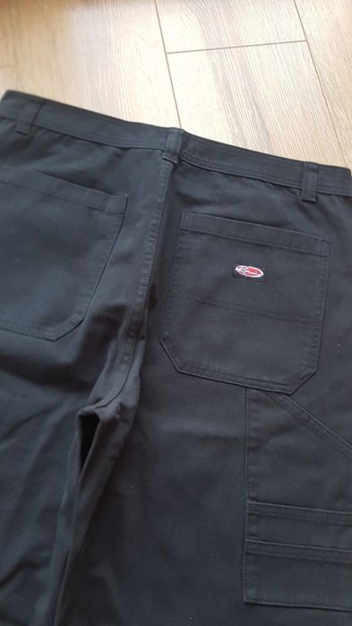 Review spodnie cargo z szerokimi nogawkami męskie czarne jogery M
