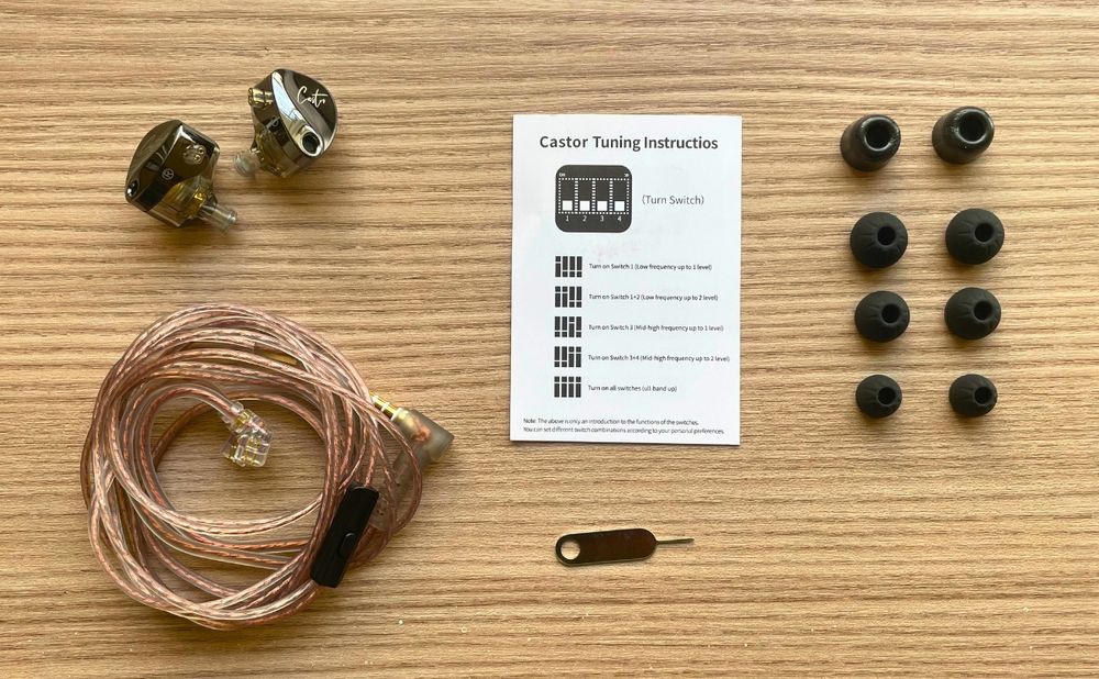 Наушники KZ Castor Improved Bass 2 динамика и эквалайзер, шикарный бас