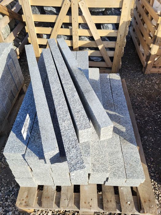 Obrzeże ogrodowe granitowe szare Krawężnik opornik 6x10x100 granit