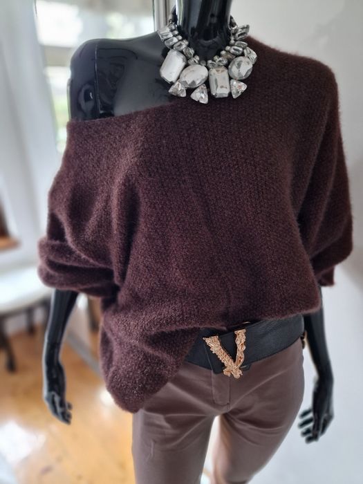 Sweter Moherowy oversize czekoladowy brąz kolory Nowy! Uniwersalny