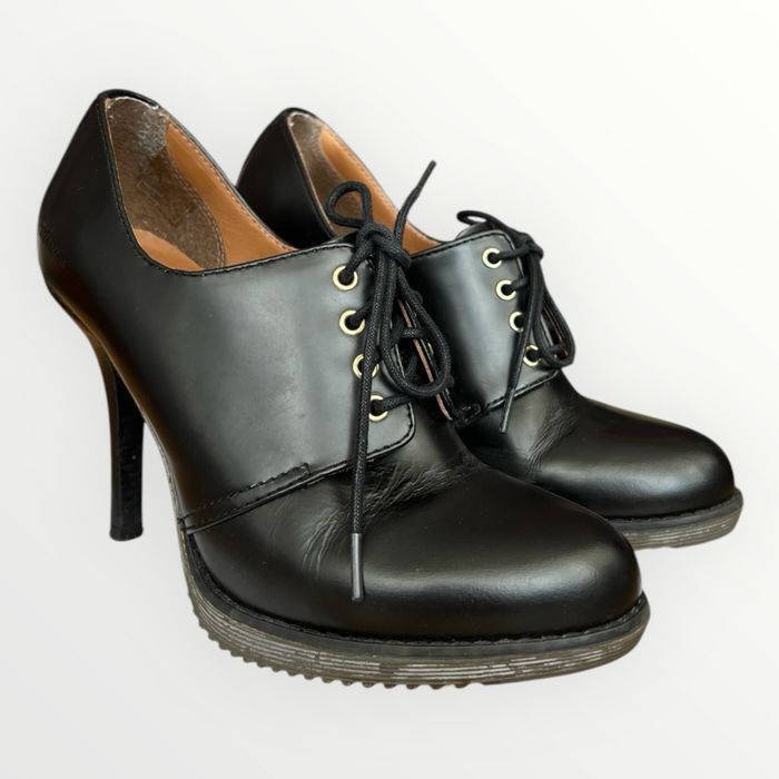 Чорні шкіряні туфлі на каблуках Dr Martens Zita Ofira, розмір 38