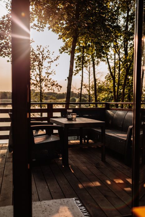 Domek na Mazurach z prywatna linia brzegowa.