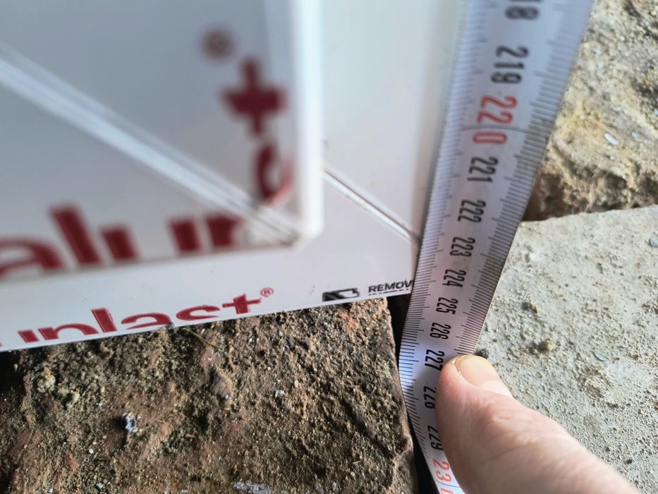 Okno tarasowe, balkonowe 80x224 biale