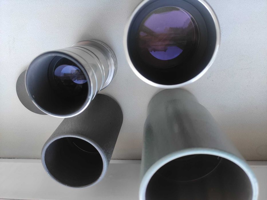 Объективы Leica Elmaron  1:2,8 / 150 mm и Leica Hector 1:2,5 / 100 mm.